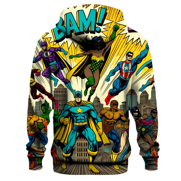 Vintage Comic Heroes Hoodie