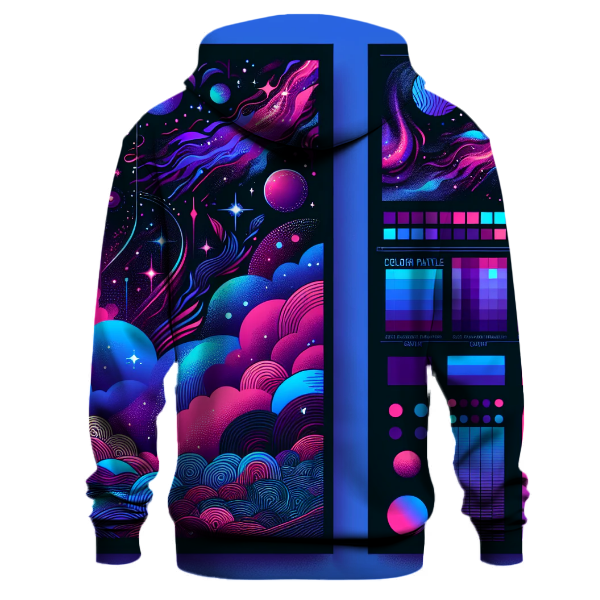 Cosmic Neon Waves Hoodie