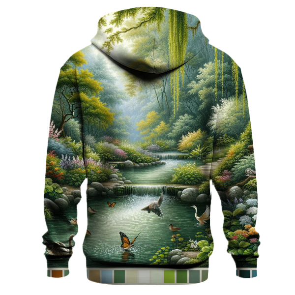 Serene Garden Retreat Hoodie