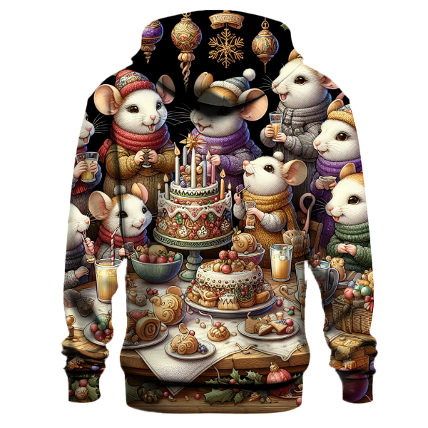 Christmas Mice Tea Party Hoodie