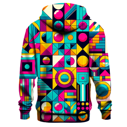 Vibrant Geometric Fun Hoodie Zip-up Hoodies