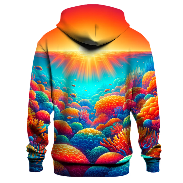 Coral Reef Sunset Gradient Hoodie