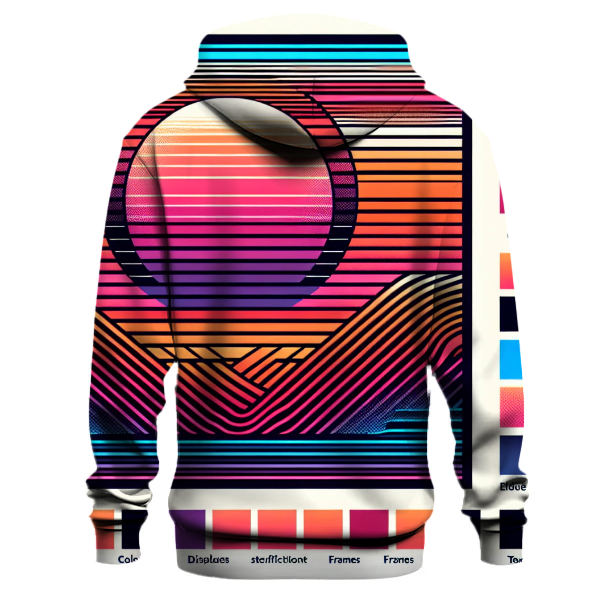 Retro Gradient Lines Hoodie