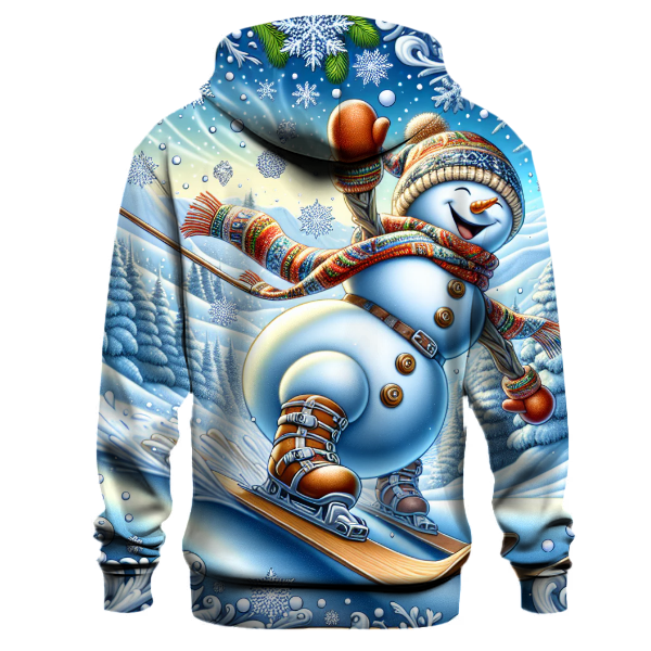 Skiing Snowman Extravaganza Hoodie