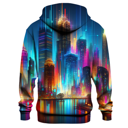 Futuristic Neon City Hoodie