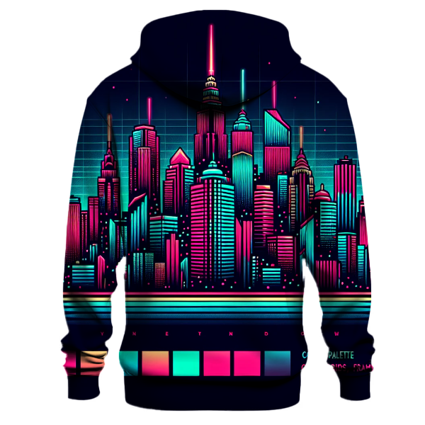 Electro Cityscape Design Hoodie Custom Hoodies