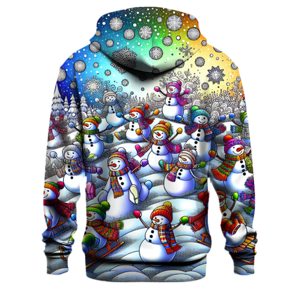 Sledding Snowmen Fun Hoodie