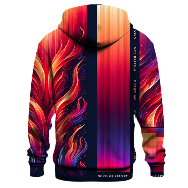 Fiery Aurora Gradient Hoodie