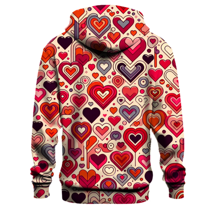 Vibrant Heart Patterns Hoodie