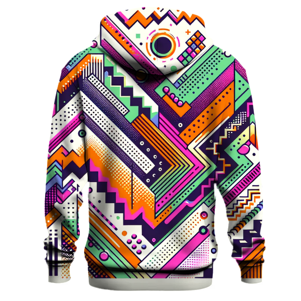 Bold 80s Patterns Hoodie