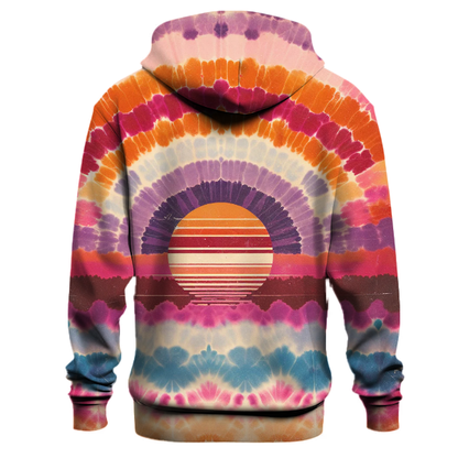 Vintage Sunset Burst Hoodie