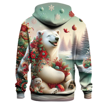 Joyful Christmas Polar Bear Hoodie