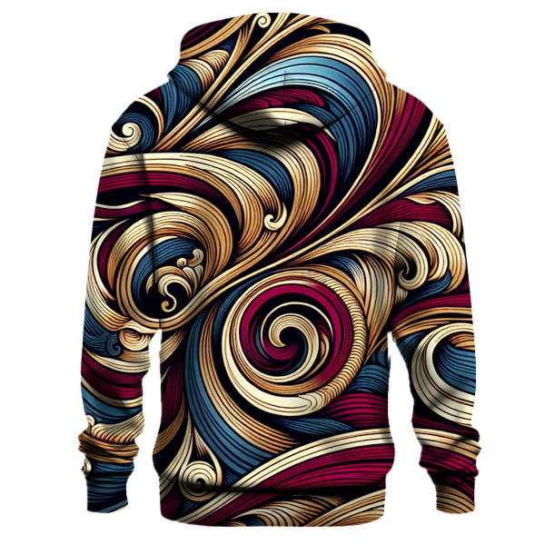 Chic Retro Swirls Hoodie