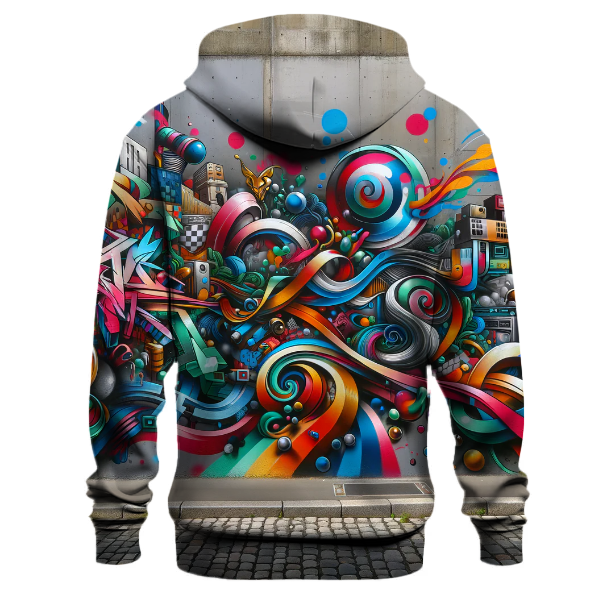 Colorful Urban Graffiti Art Hoodie