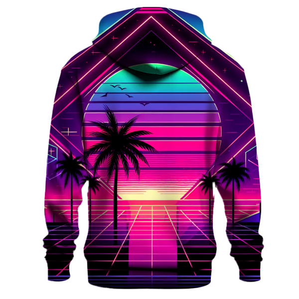 Neon Synthwave Paradise Hoodie