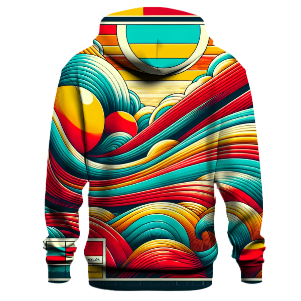 Colorful Retro Waves Hoodie