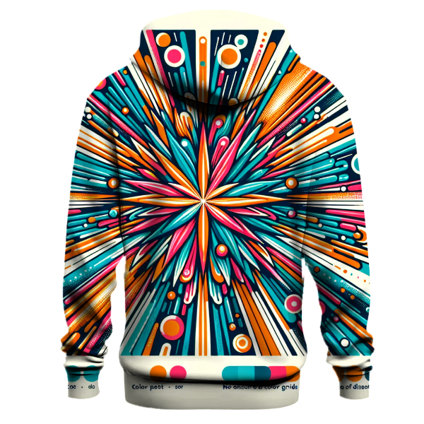 Retro Starburst Pattern Hoodie