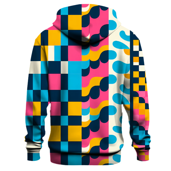 Funky Checkerboard Design Hoodie