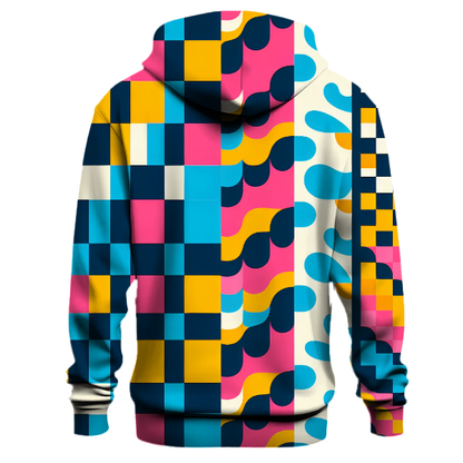 Funky Checkerboard Design Hoodie