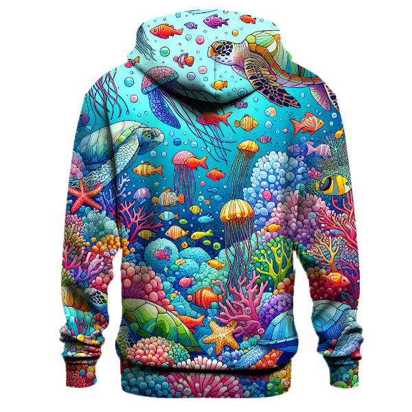 Playful Undersea Wonders Hoodie