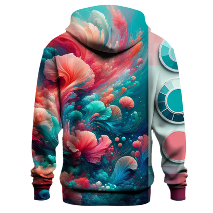 Coral Cove Tie-dye Design Hoodie