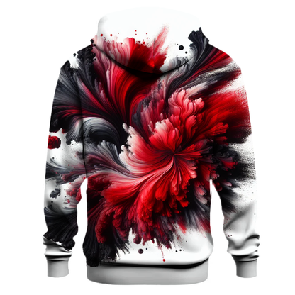 Crimson Splash Tie-dye Design Hoodie