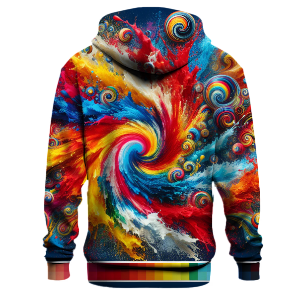 Rainbow Splash Tie-dye Design Hoodie