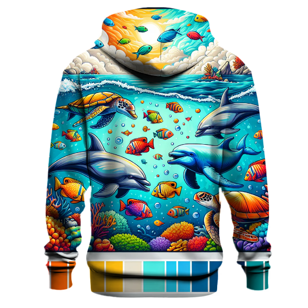 Playful Ocean Creatures Hoodie