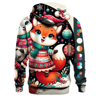 Festive Fox Friends Hoodie