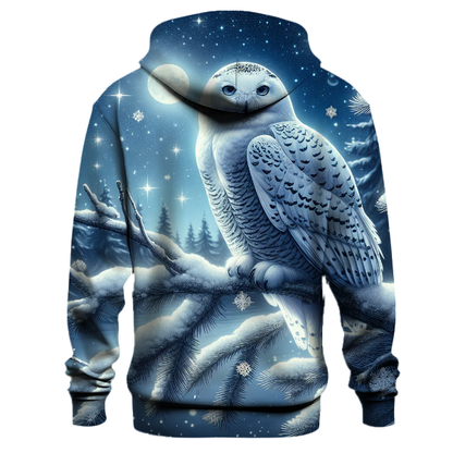 Snowy Owl Christmas Night Hoodie