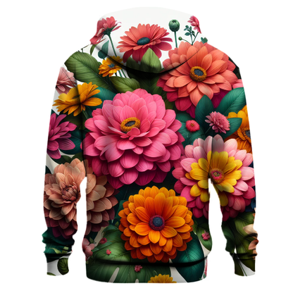 Whimsical 70s Flowers Hoodie