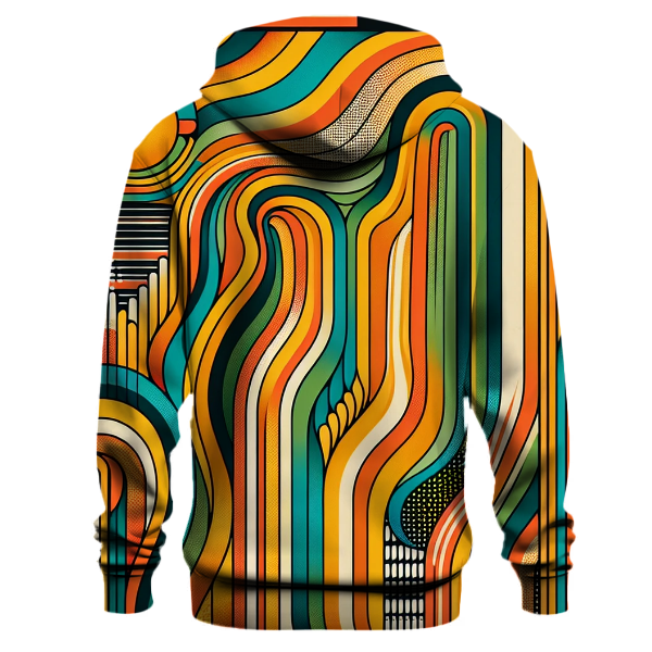 Vibrant Groovy Stripes Hoodie