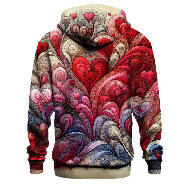 Colorful Hearts And Swirls Hoodie Hoodie Designs