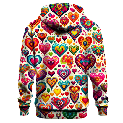 Retro Rainbow Hearts Hoodie