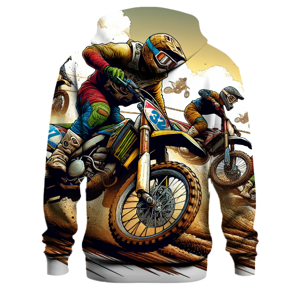 Motocross - Dirt Track Dynamism Hoodie Custom Hoodies