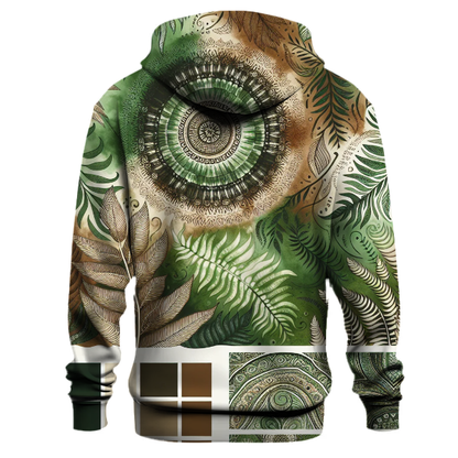 Forest Fern Tie-dye Hoodie