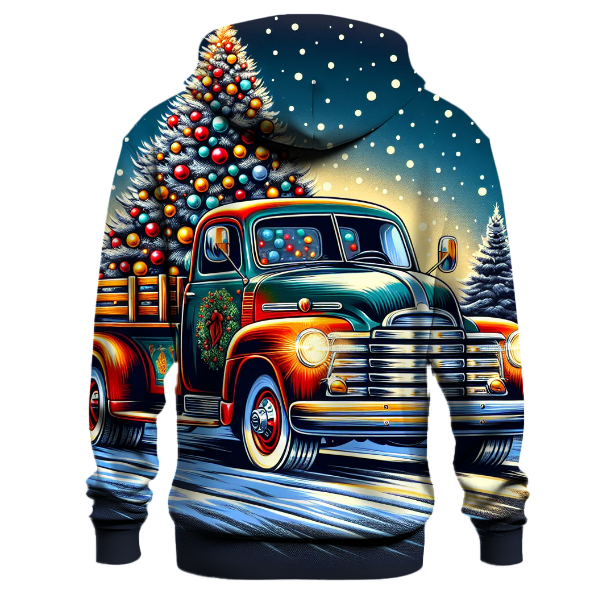 Vintage Christmas Truck Hoodie Heavyweight Hoodies