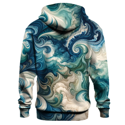 Ocean Wave Splash Design Hoodie