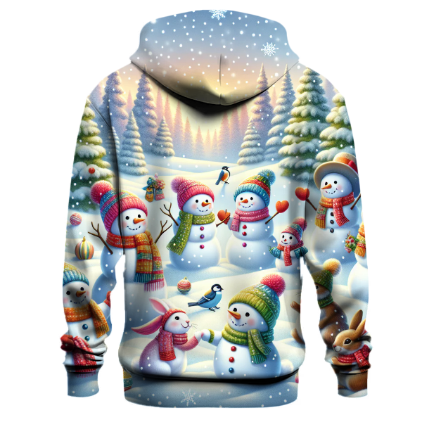 Frosty Friends Winter Scene Hoodie