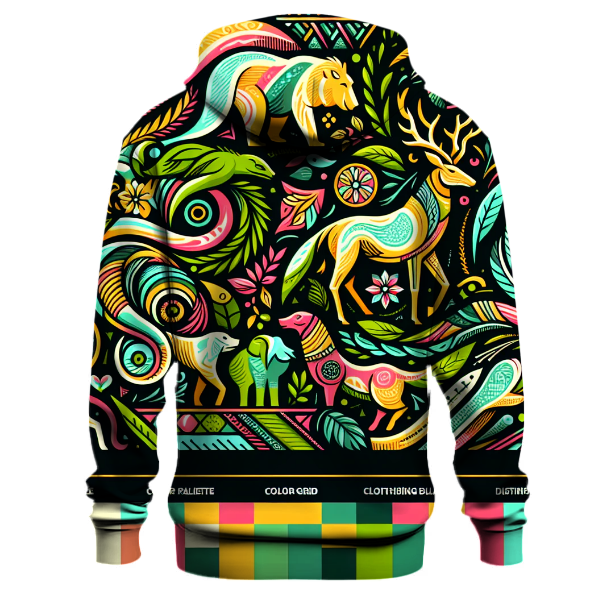 Neon Safari Adventure Hoodie