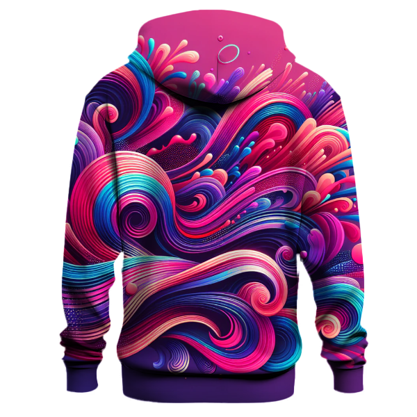 Electric Rainbow Wave Hoodie