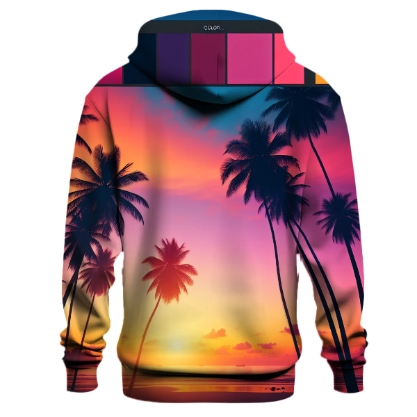 Sunset Palm Trees Hoodie