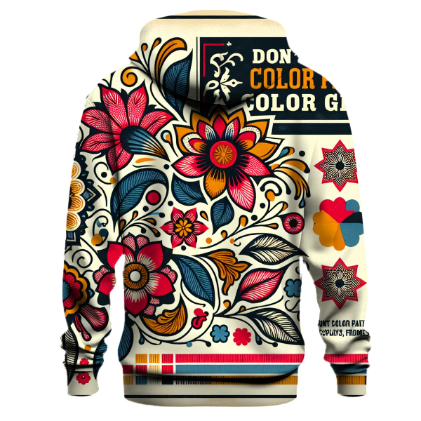 Retro Floral Fantasia Hoodie