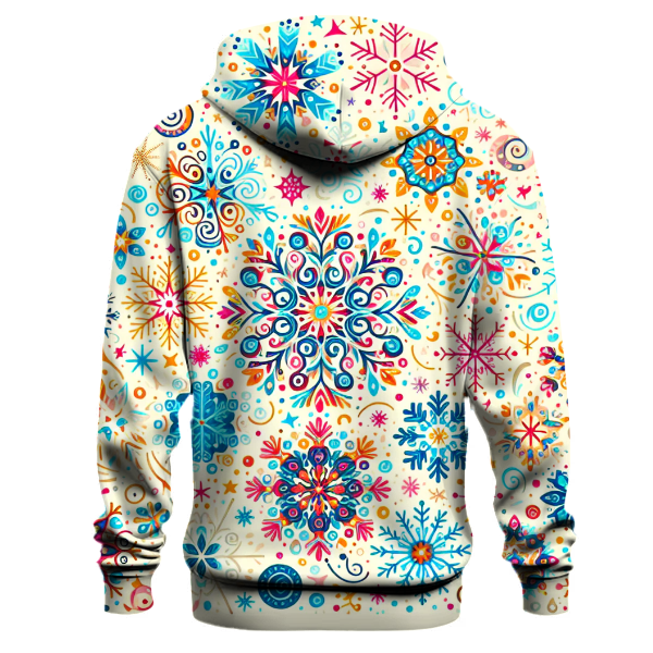 Festive Whimsical Snowflakes Hoodie