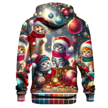 Christmas Kittens Playtime Hoodie