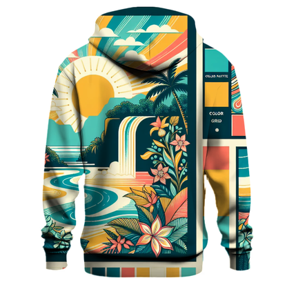 Tropical Paradise Palette Hoodie Zip-up Hoodies