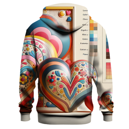 Funky Colorful Heart Hoodie