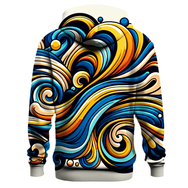 Bold Abstract Waves Hoodie