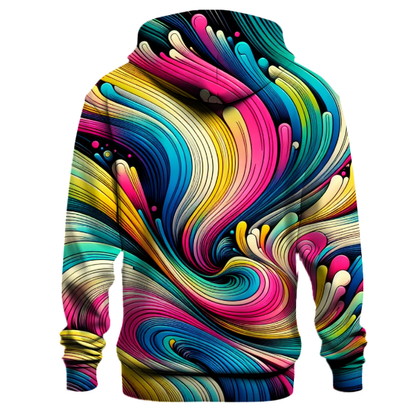 Electric Color Wave Hoodie