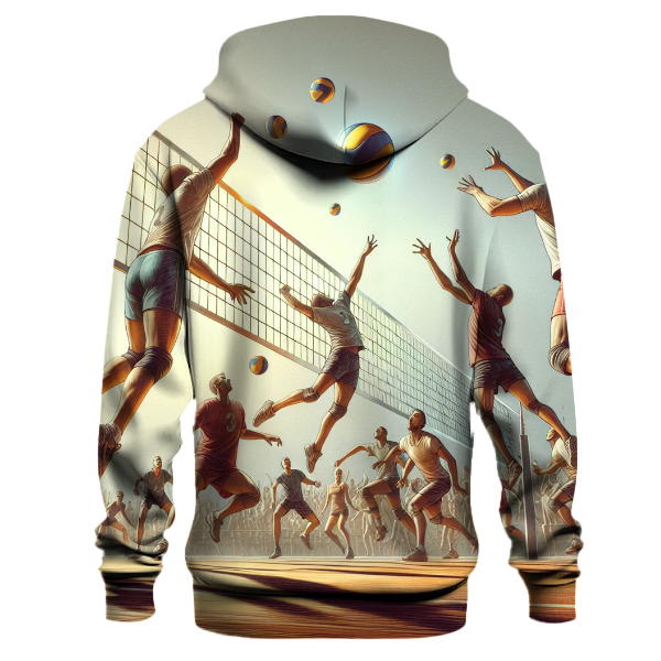 Volleyball Court Action Hoodie